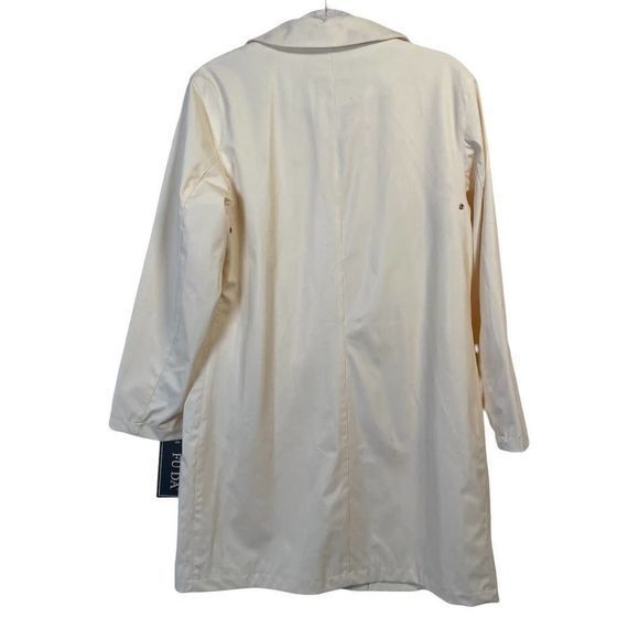 FU DA‎ Ivory Raincoat Jacket Trench coat M - Picture 2 of 4